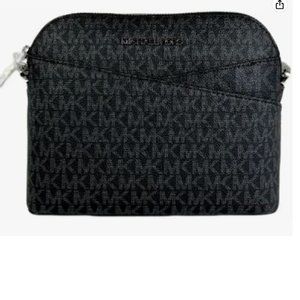 Michael Kors Jet Set Medium Crossbody Leather Handbag Black